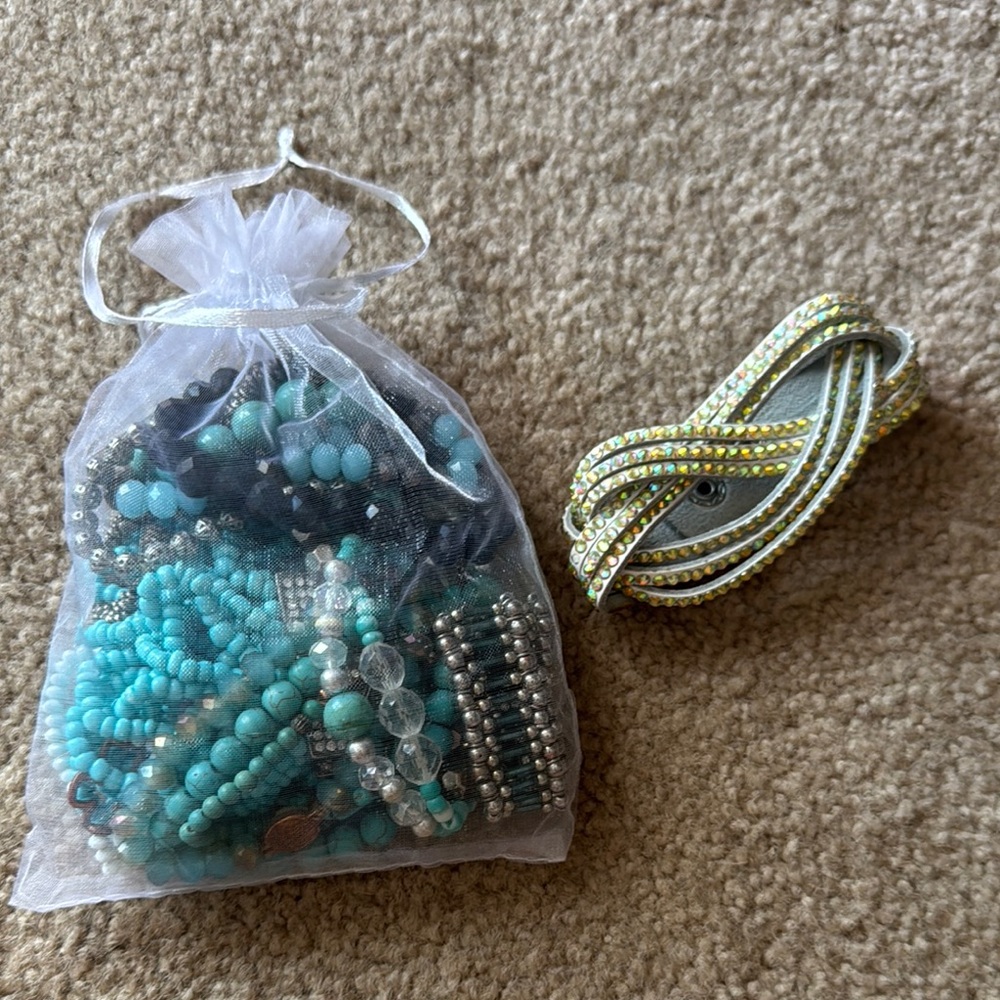 Turquoise and Silver Bracelets Lot